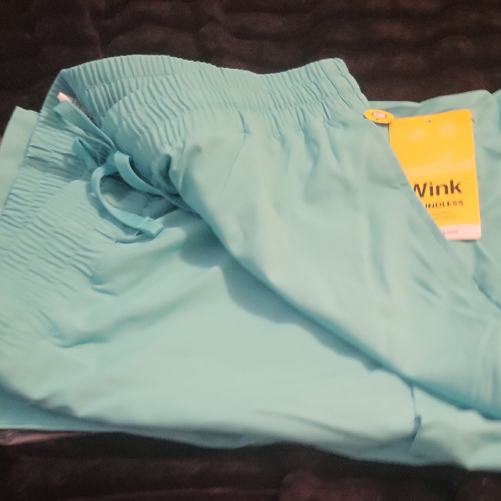 Wink Seafoam Green Scrub Pants